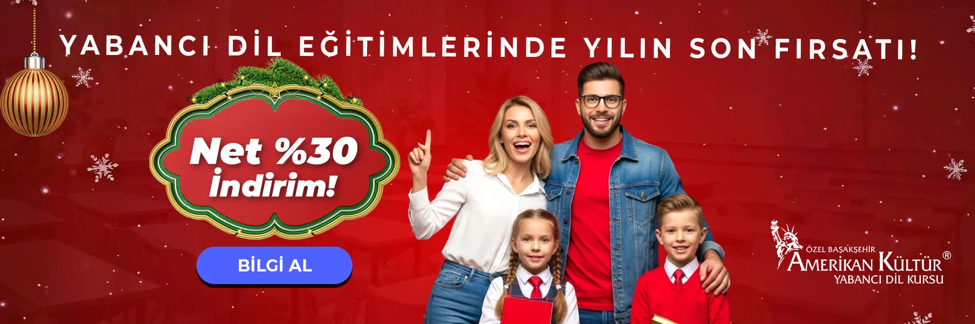 Yabancı Dil Eğitimlerinde Yılın Son Fırsatı! Net %30 İndirim!