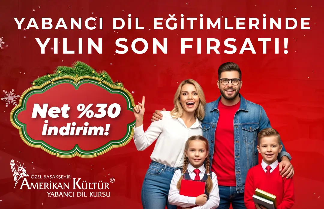 Yabancı Dil Eğitimlerinde Yılın Son Fırsatı! Net %30 İndirim!